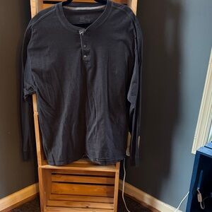 Men's Black Henley Shirt